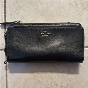 Kate Spade Black Zip-Around Wallet